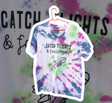 Load image into Gallery viewer, Catch Flights & Feelings Tie Dye V-Neck